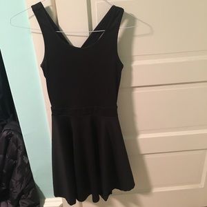 Black Skater Dress with mesh back